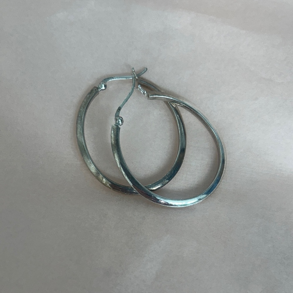 Sterling silver Hoop Earrings - Women Jewelry